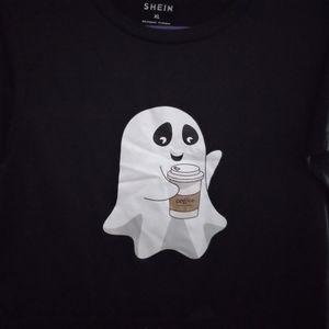 Ghost with coffee crop top